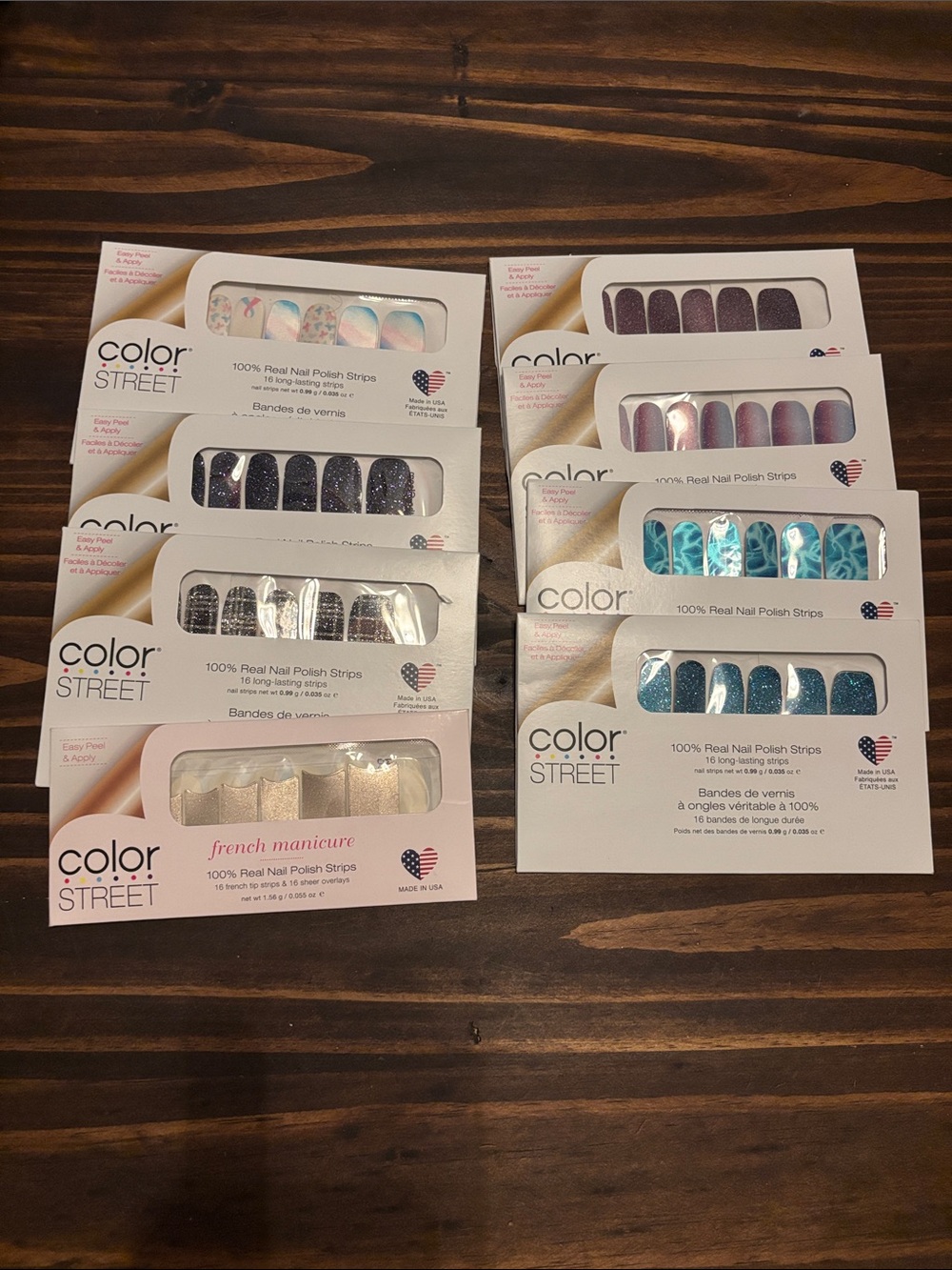Color street nail strips lot of 8 D new